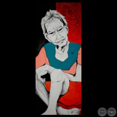 TRANSIDENTIDAD, 2009 - Técnica mixta, lápiz carbón y acrílico de CARLA ASCARZA